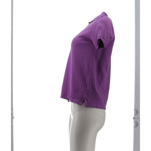 NWT LANDS' END WOMEN'S MESH SHORT SLEEVE POLO SHIRT‎ DEWBERRY (PURPLE) PXS - Picture 3 of 9